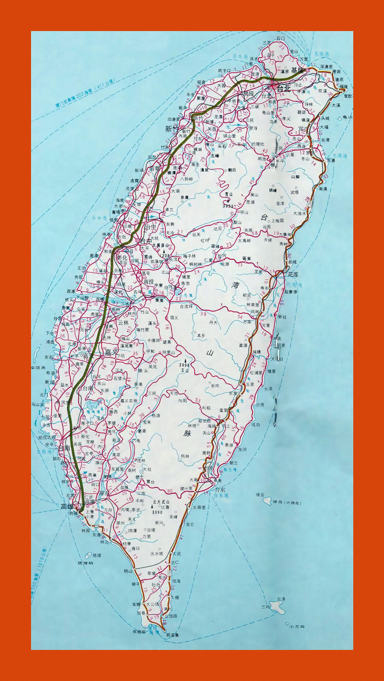 Map of Taiwan