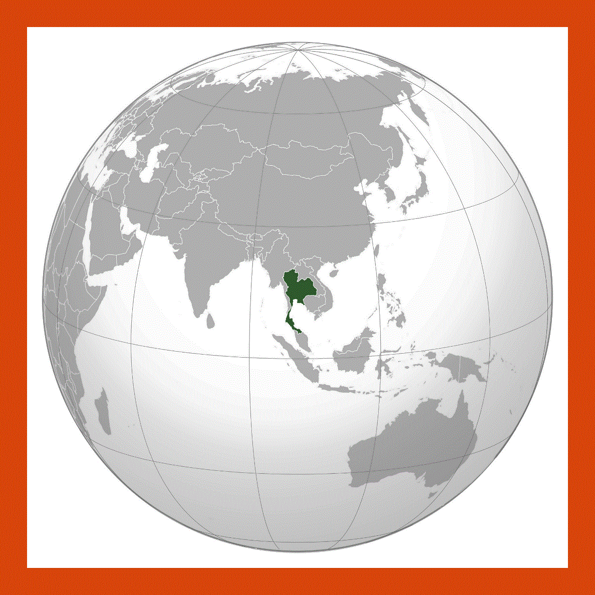 Location map of Thailand