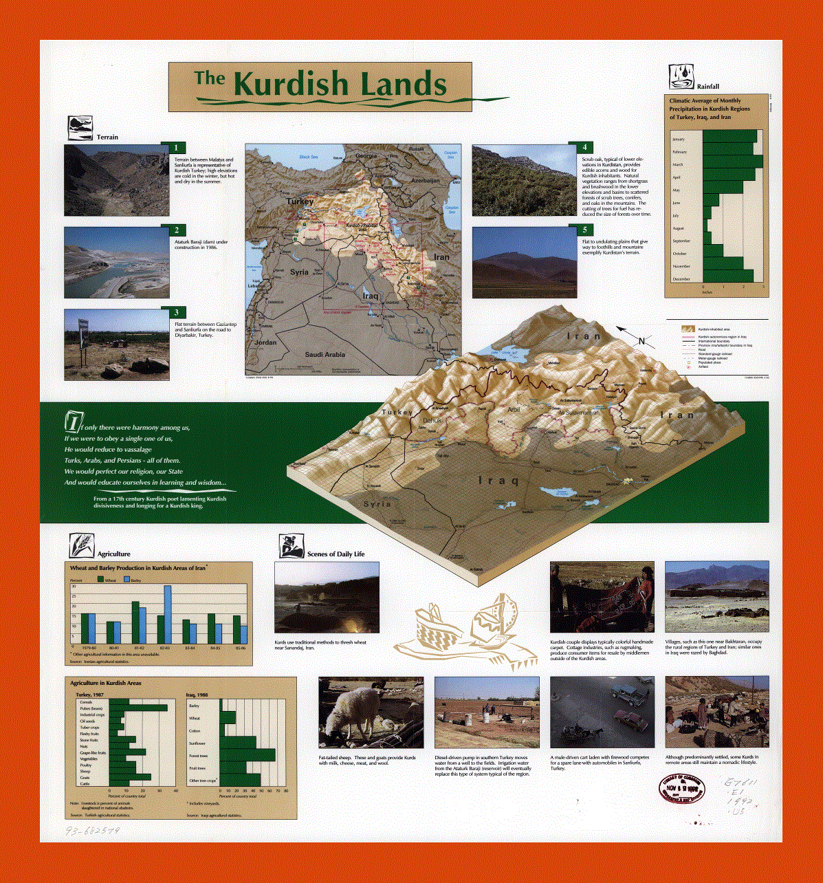 Map of the Kurdish Lands - 1992