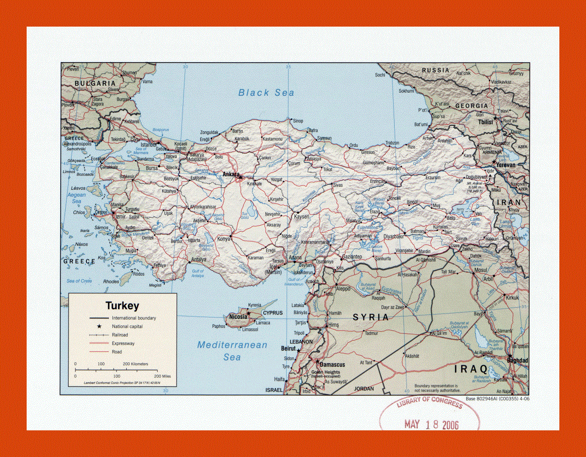 Political map of Turkey - 2006