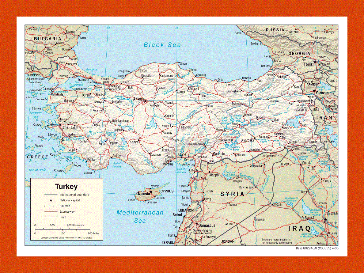 Political map of Turkey - 2006