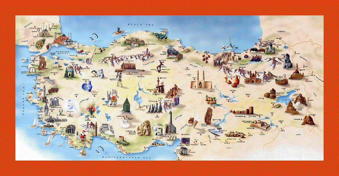 Tourist map of Turkey