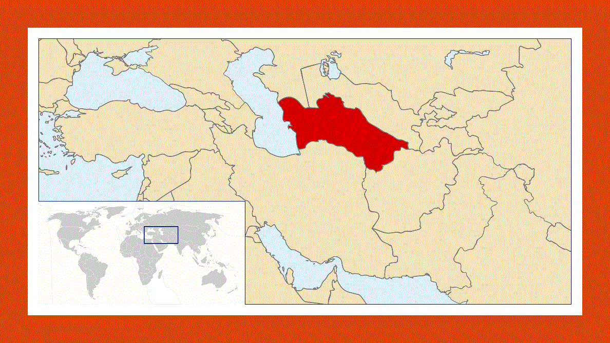 Location map of Turkmenistan