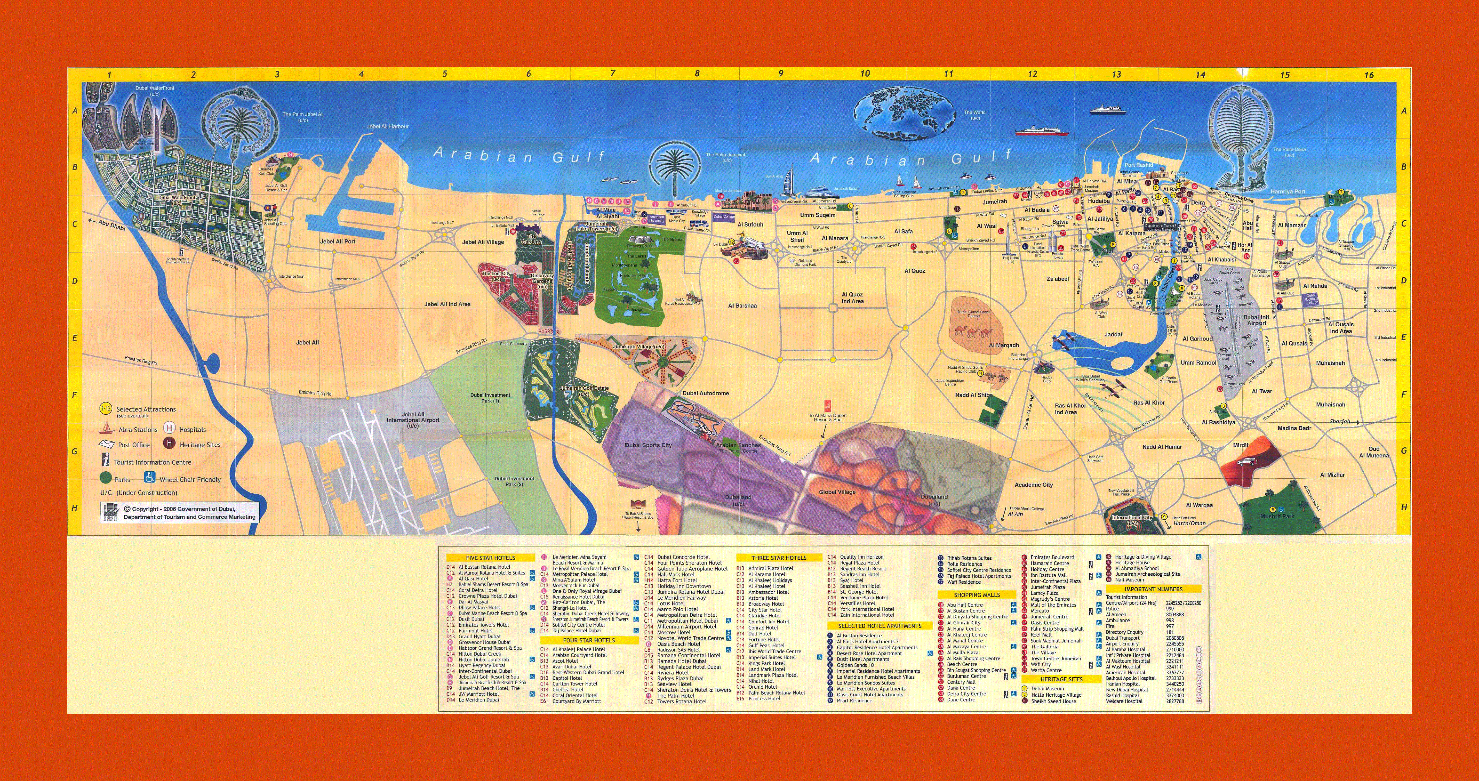 Сколько брать с собой в дубай. Туристическая карта Дубая. Достопримечательности Дубая на карте. Центр Дубая на карте. Карта центра Дубая с достопримечательностями на русском.