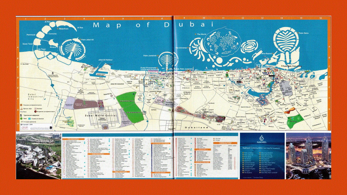 Tourist map of Dubai