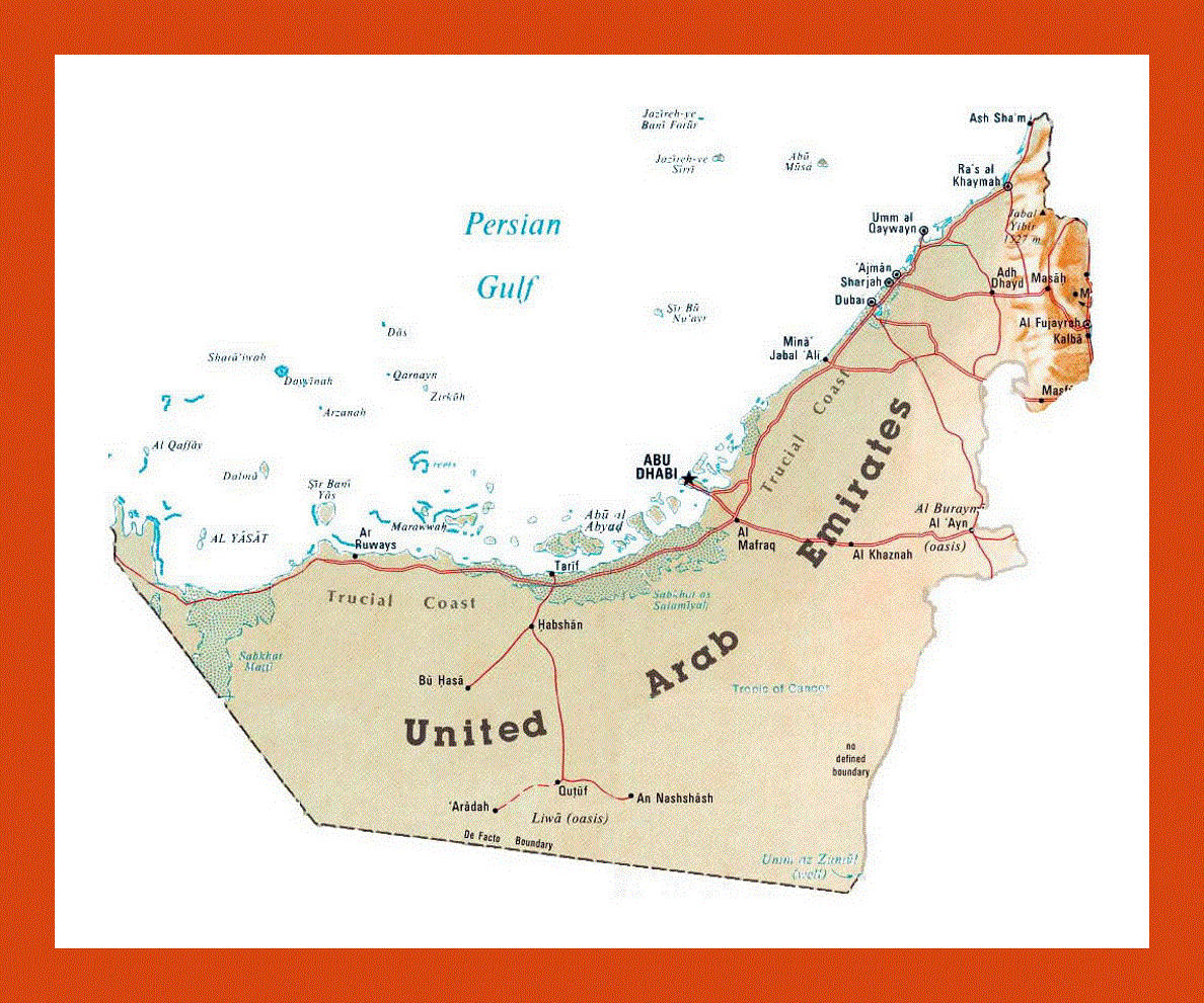 Map of UAE