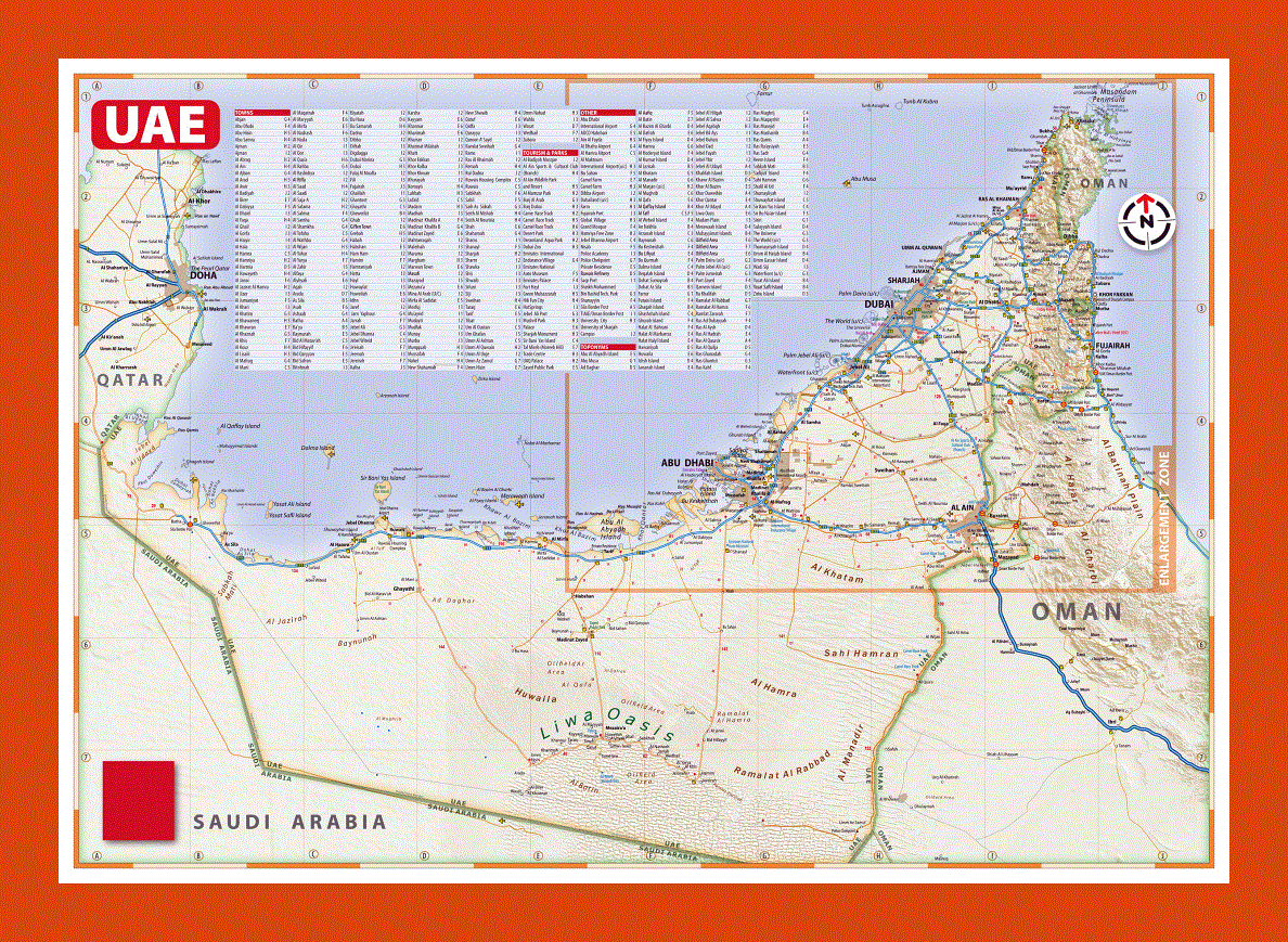 Road map of UAE