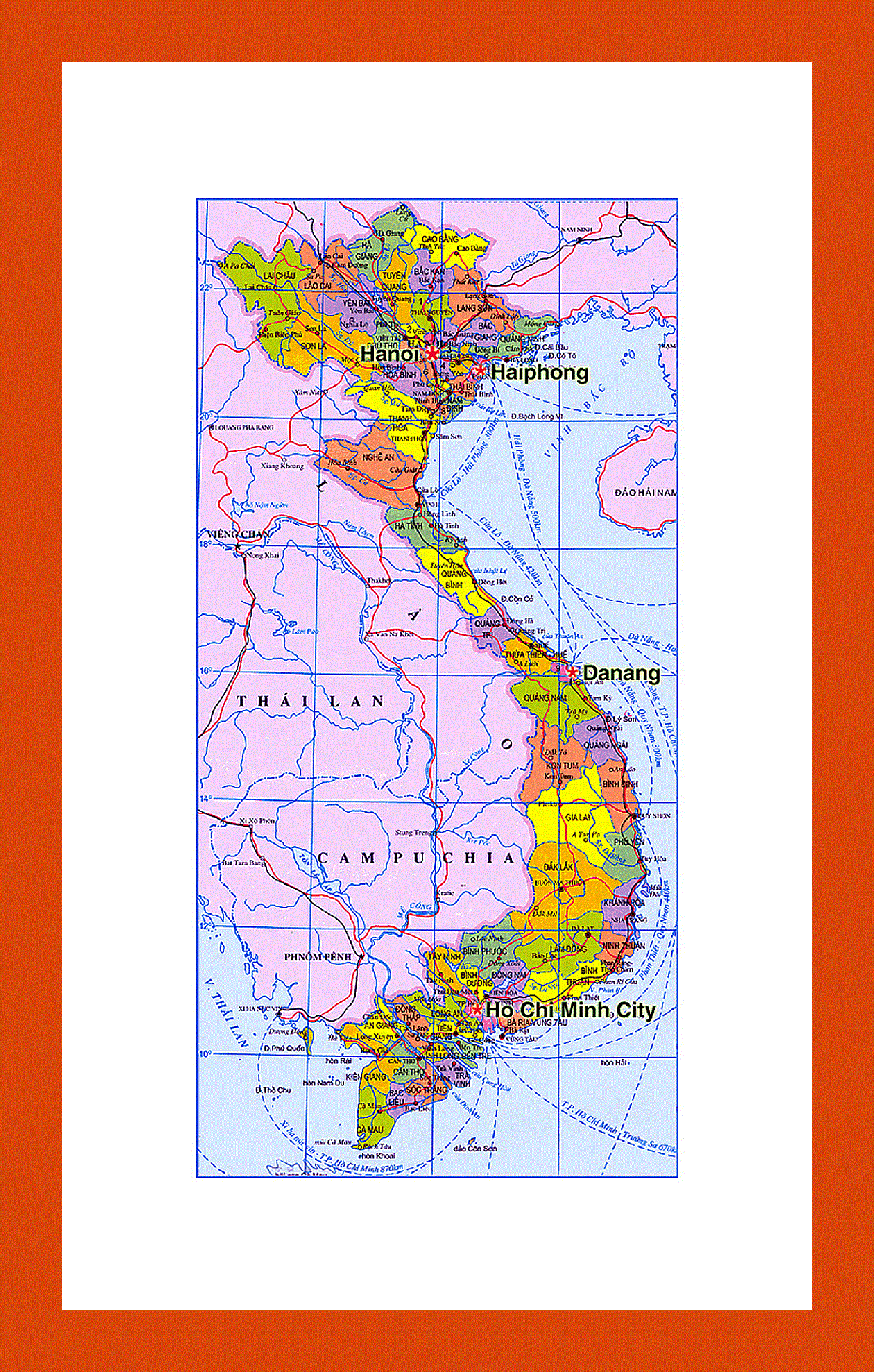 Administarative map of Vietnam