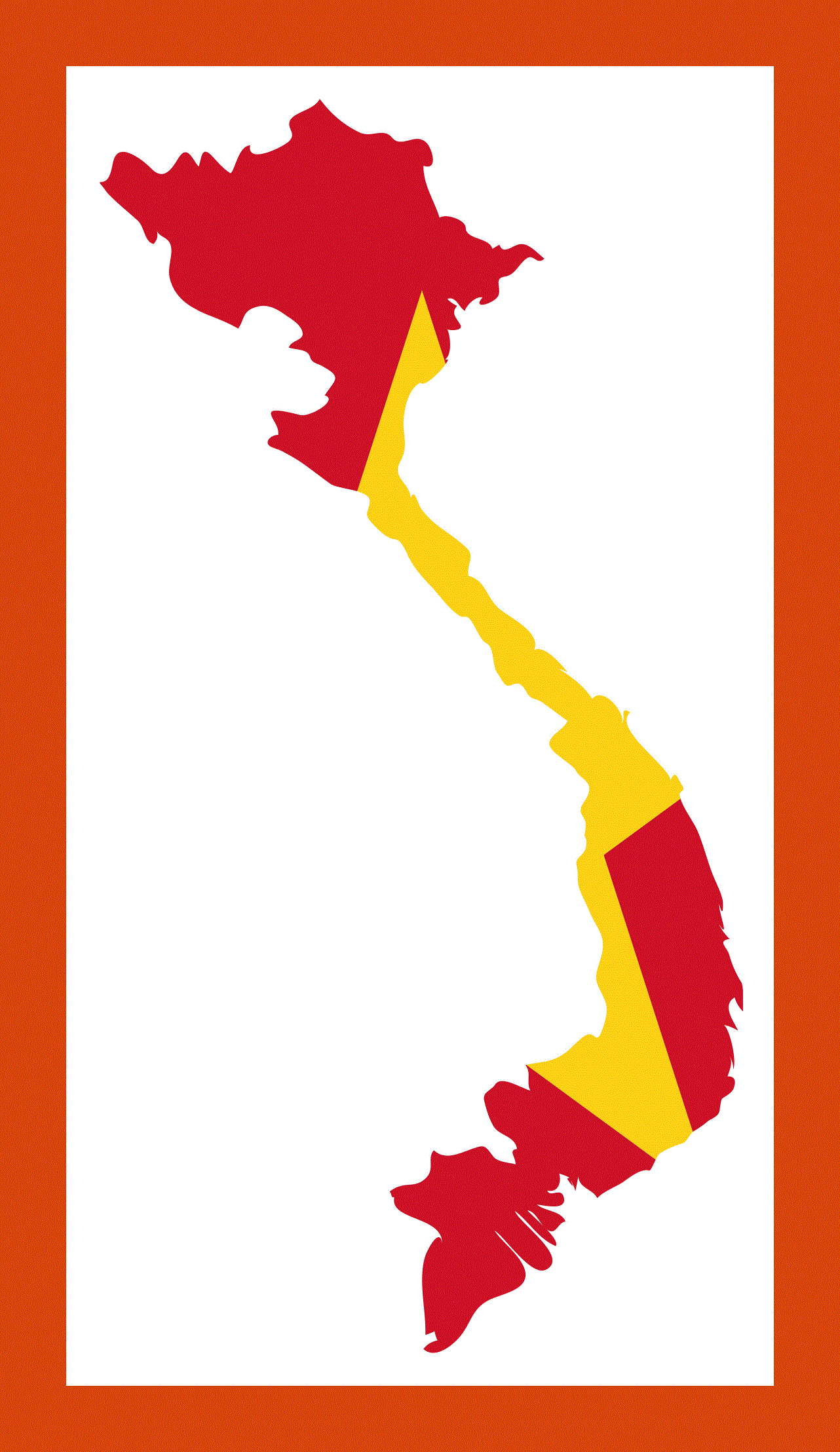 Flag map of Vietnam