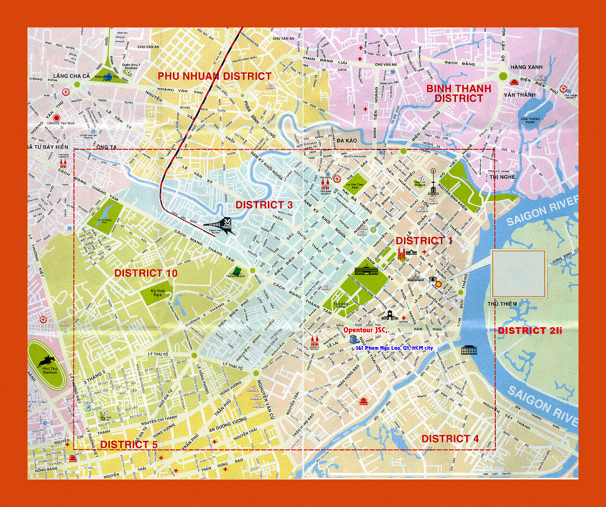 Map of Ho Chi Minh city