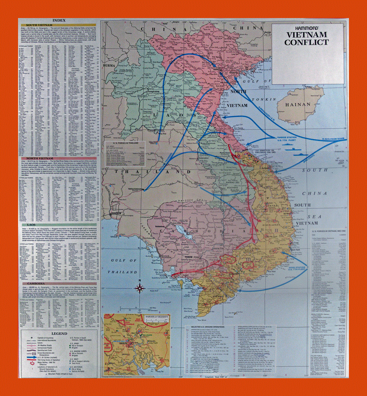 Map of the Vietnam Conflict