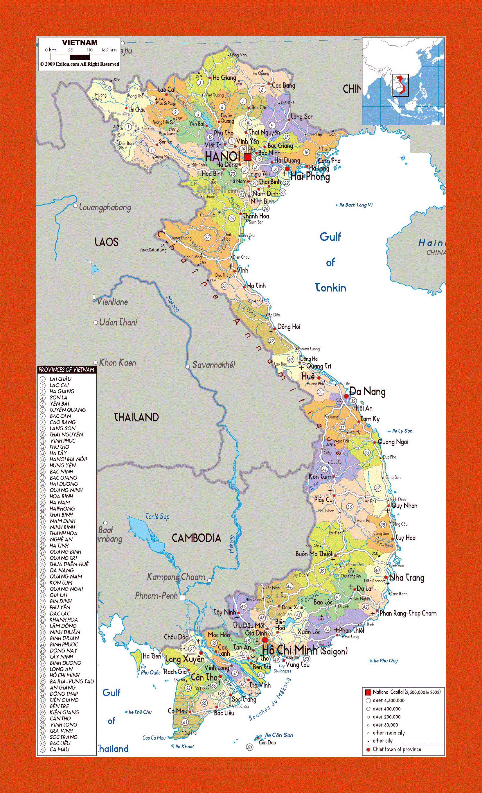 Vietnam Map  HD Political Map of Vietnam to Free Download