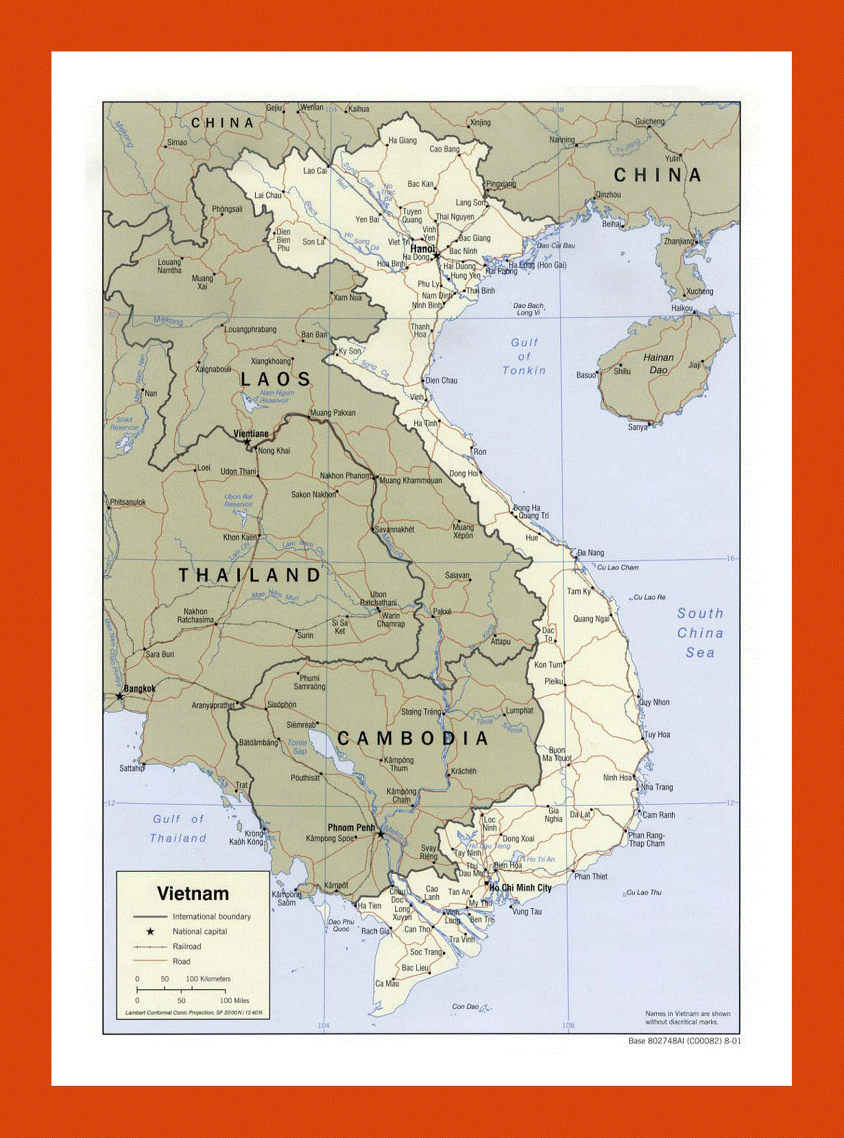 Political map of Vietnam - 2001