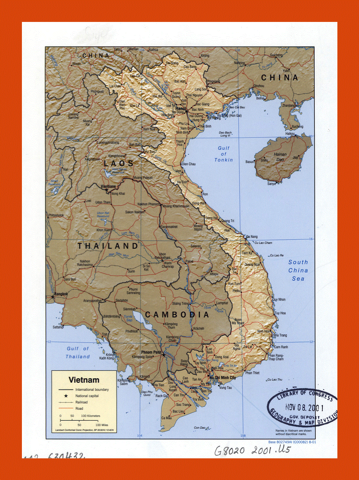 Political map of Vietnam - 2001