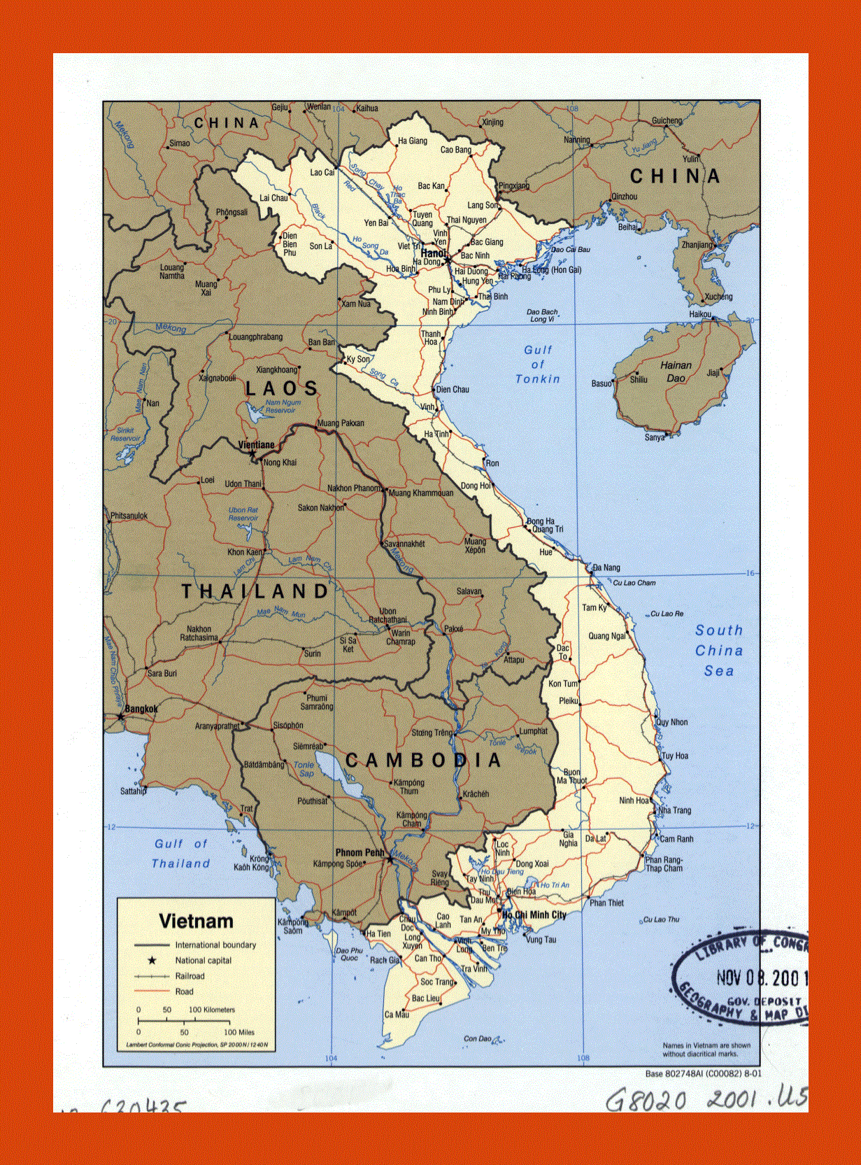 Political map of Vietnam - 2001