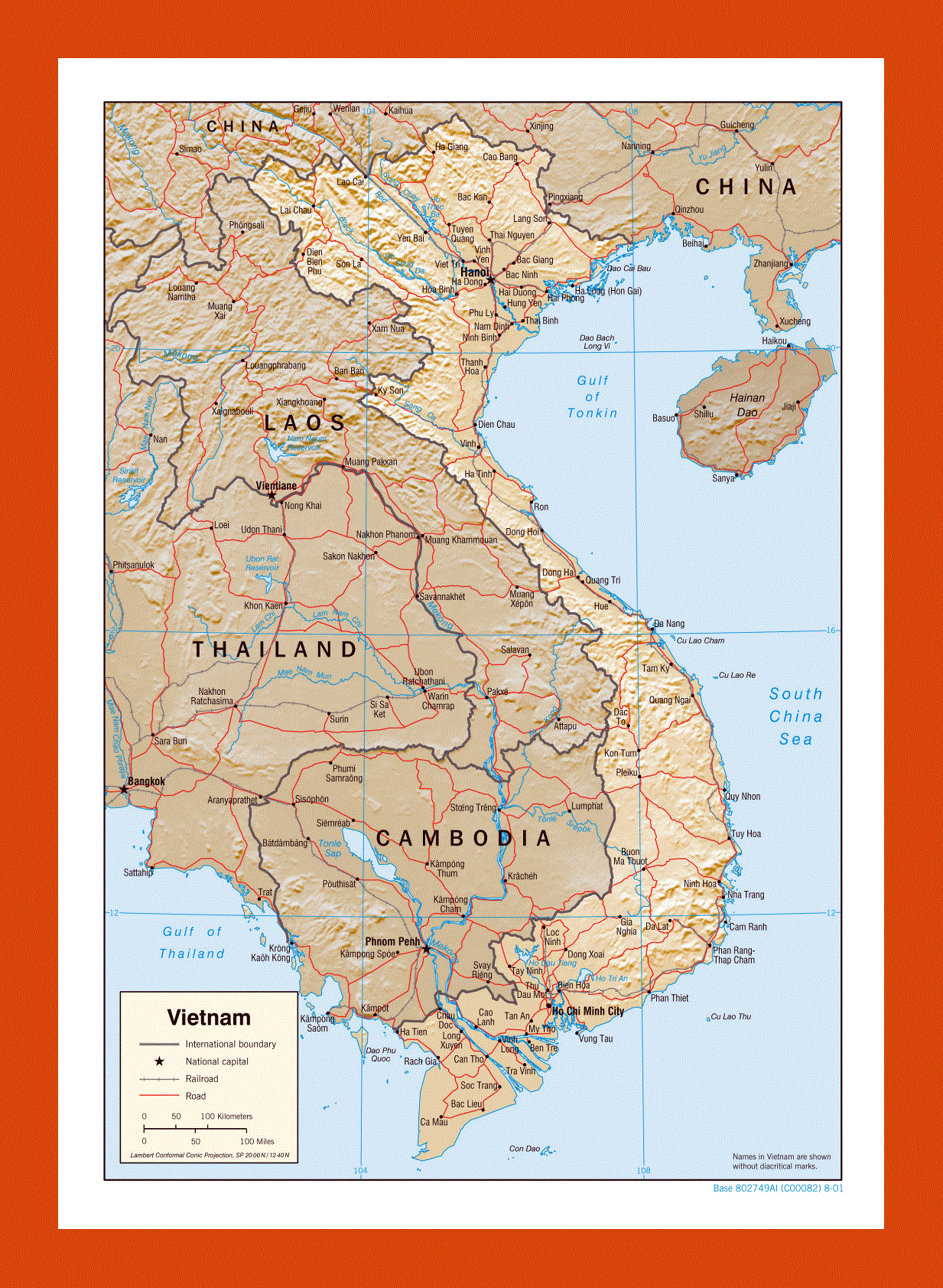 Political map of Vietnam - 2001
