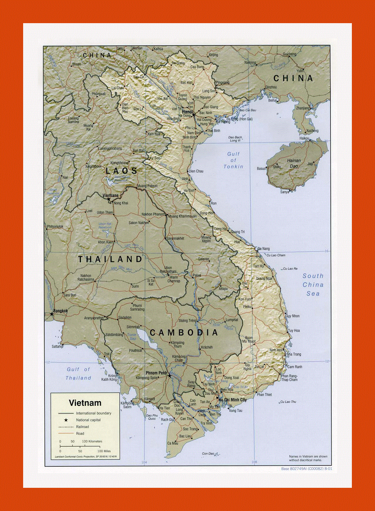 Political map of Vietnam - 2001