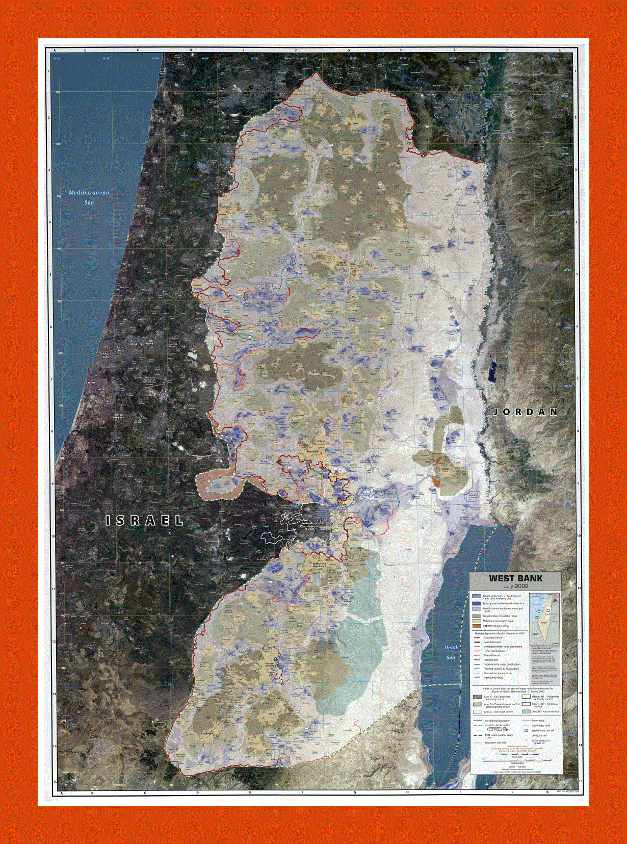 Map of West Bank - 2008