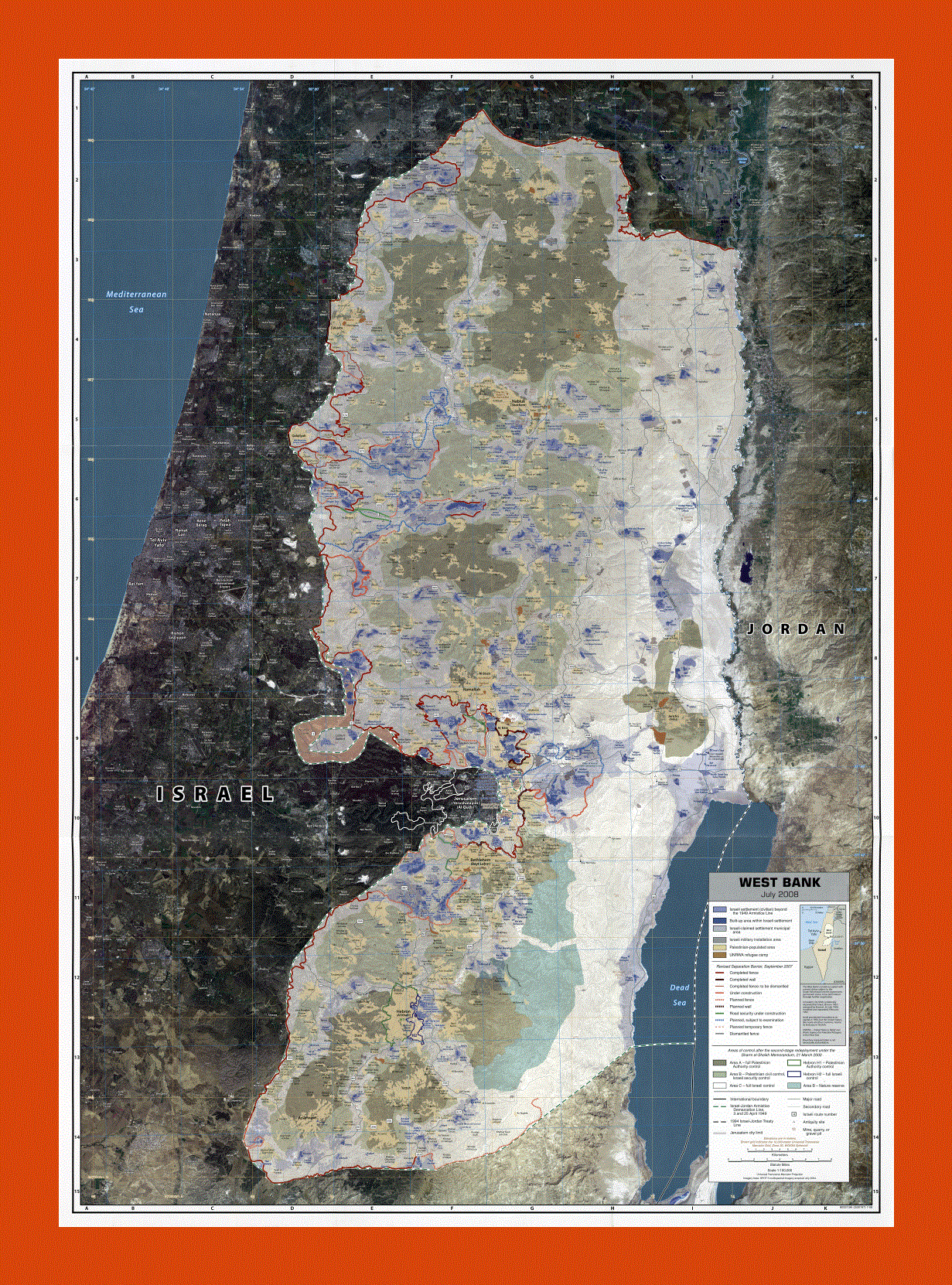 Map of West Bank - 2008