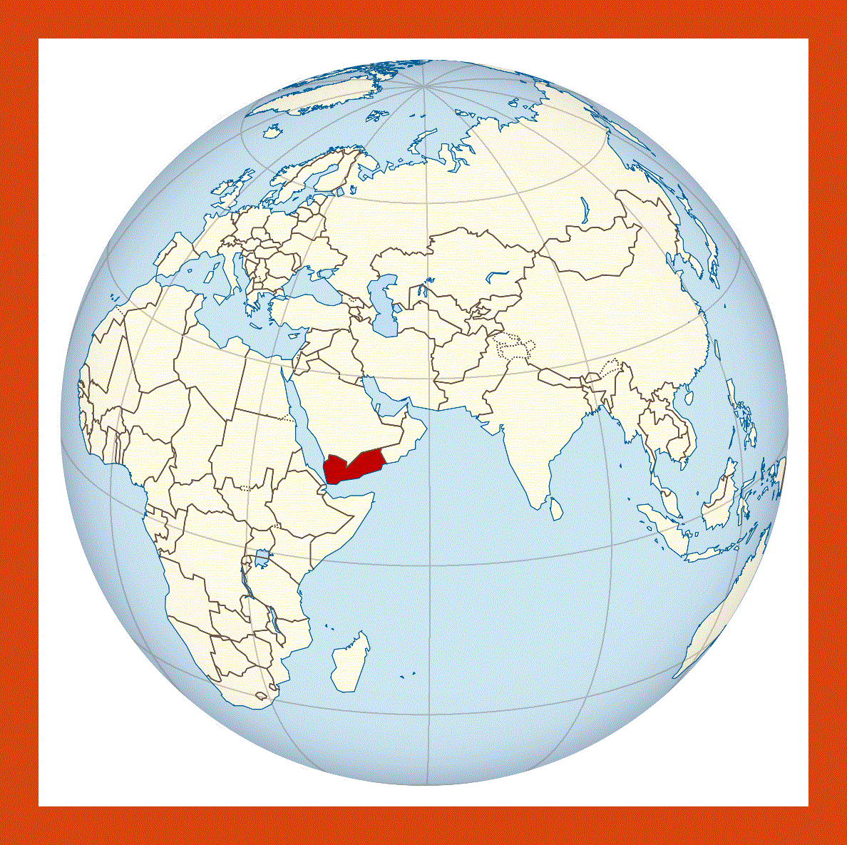 Location map of Yemen