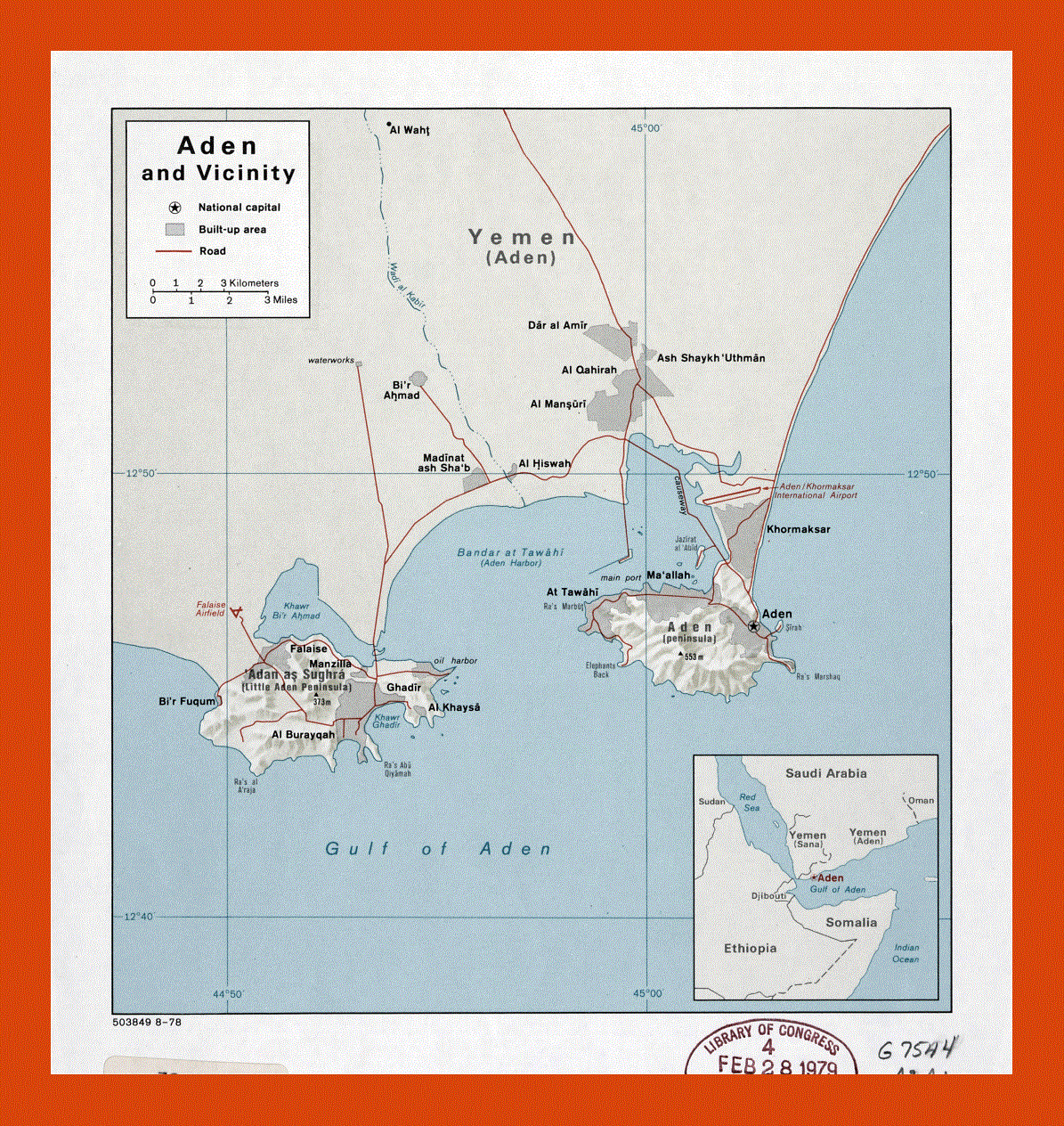 Map of Aden and vicinity - 1978
