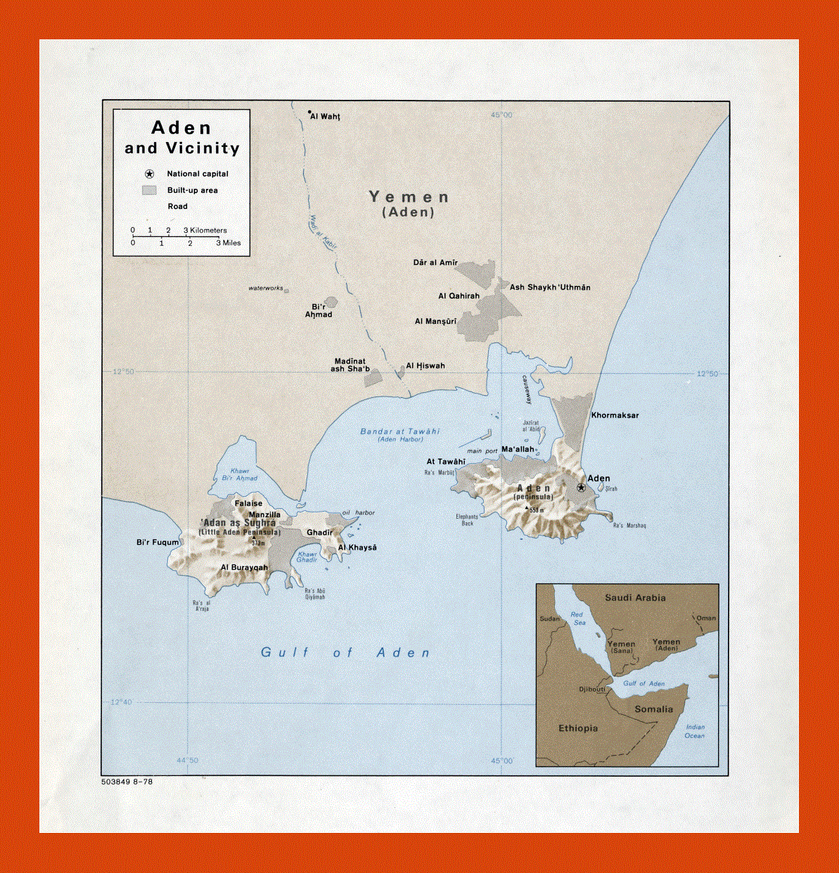 Map of Aden and vicinity - 1978