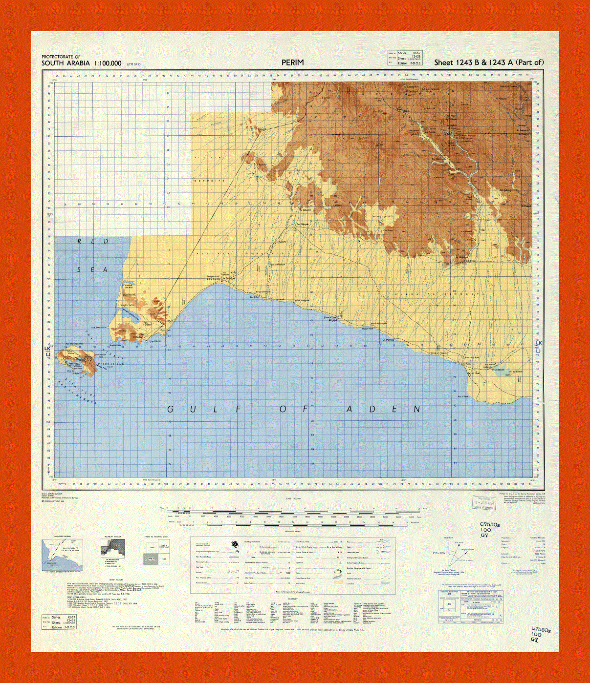 Map of Aden protectorate - 1958