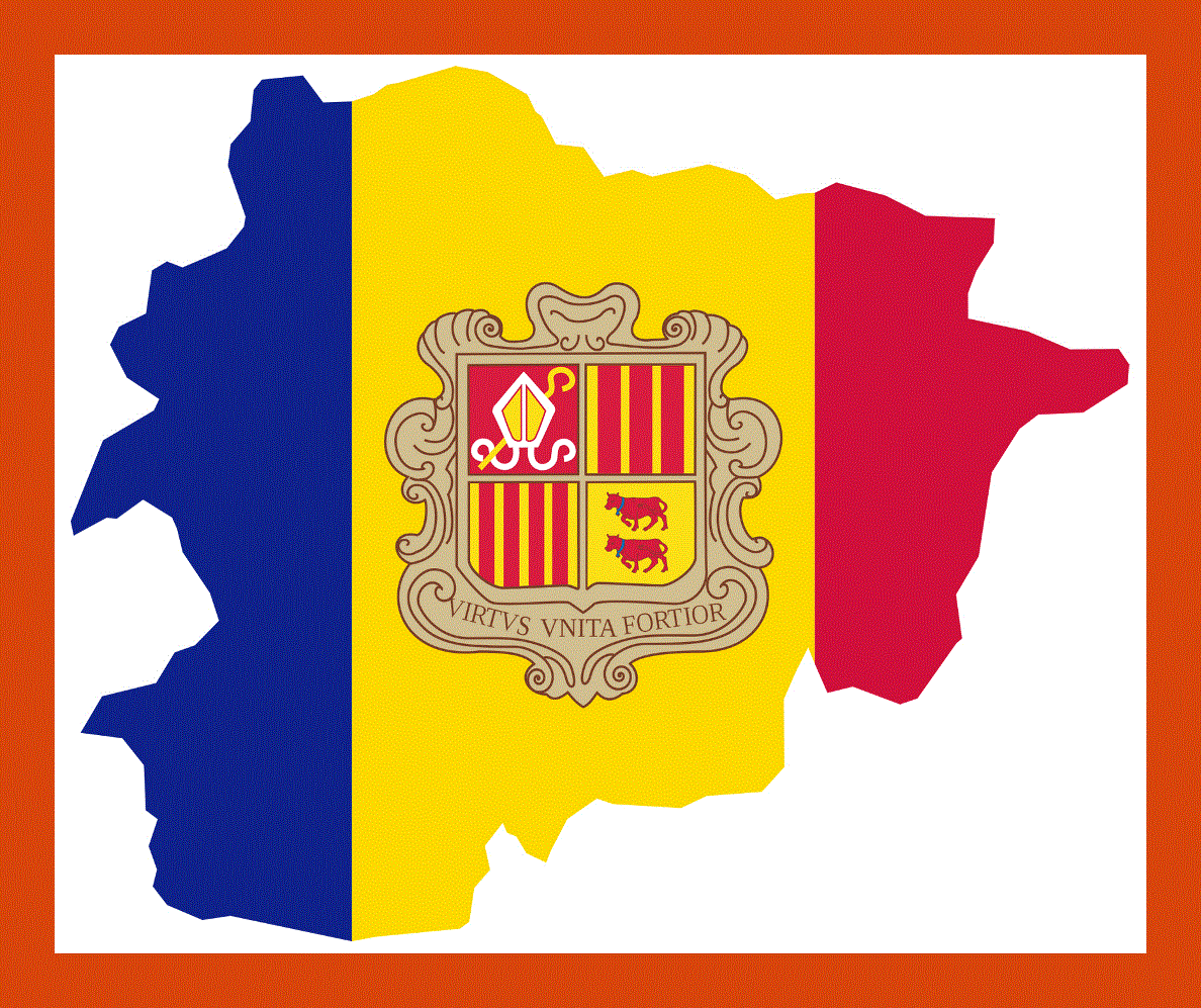 Flag map of Andorra
