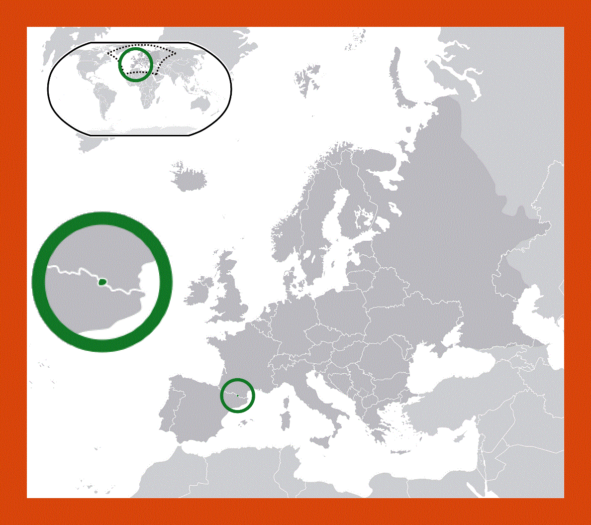 Location map of Andorra