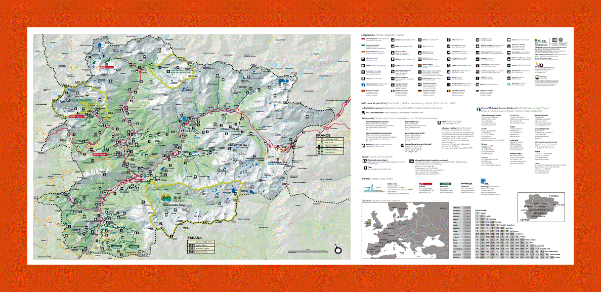 Tourist map of Andorra