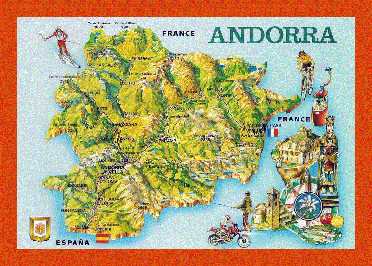 Tourist map of Andorra