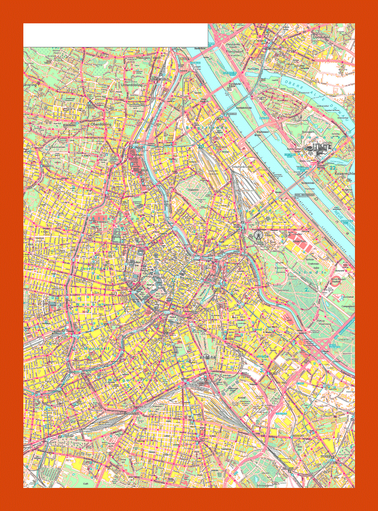 Map of Vienna city