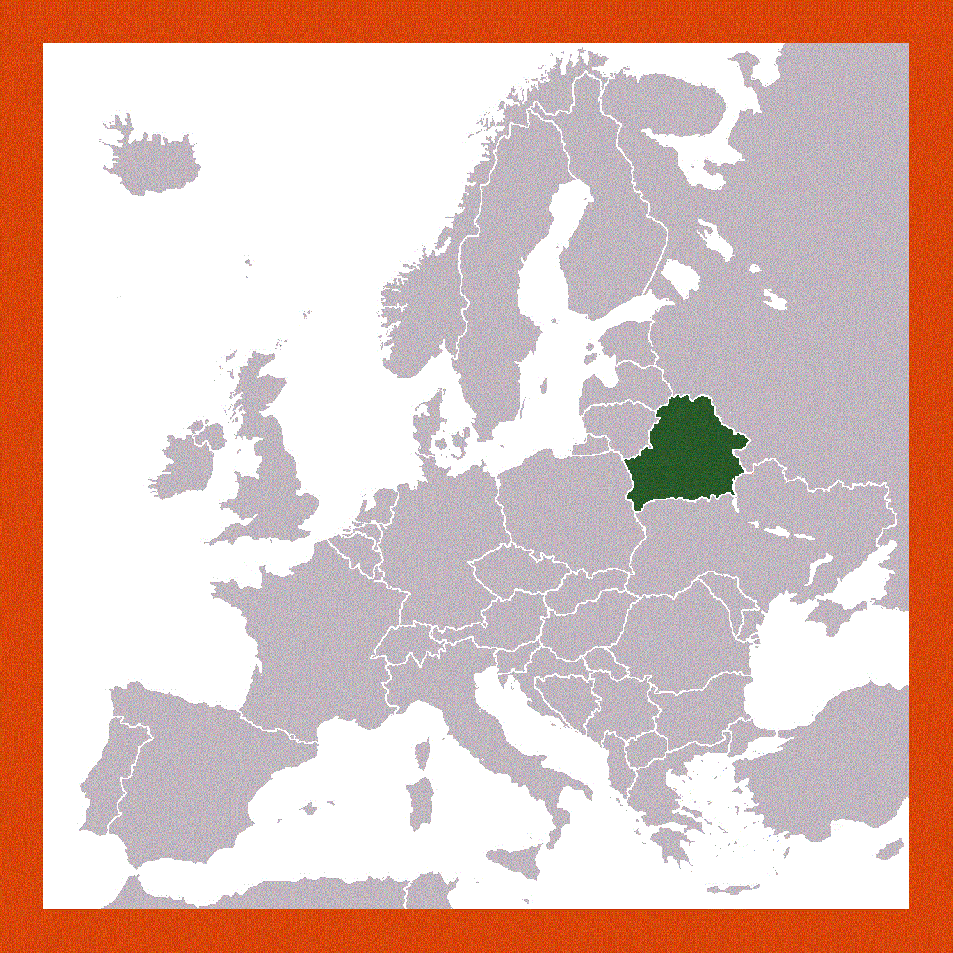 belarus location in europe