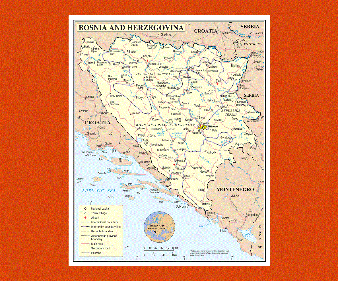 Карта европы босния и герцеговина