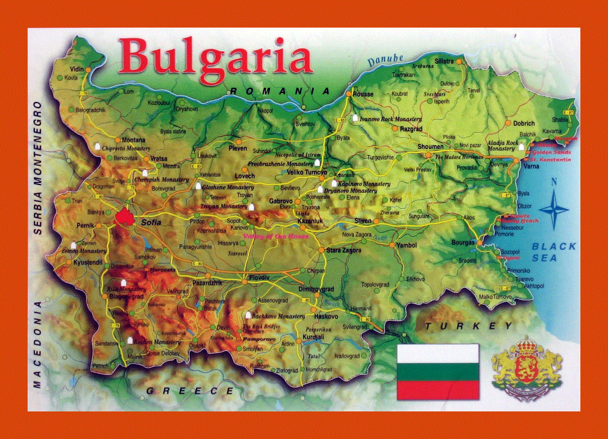 Map of Bulgaria