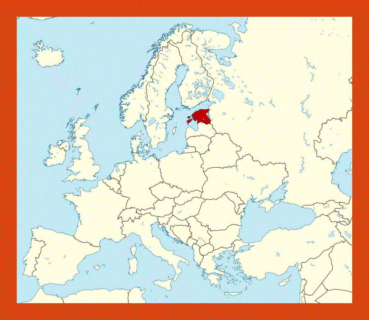 Location map of Estonia