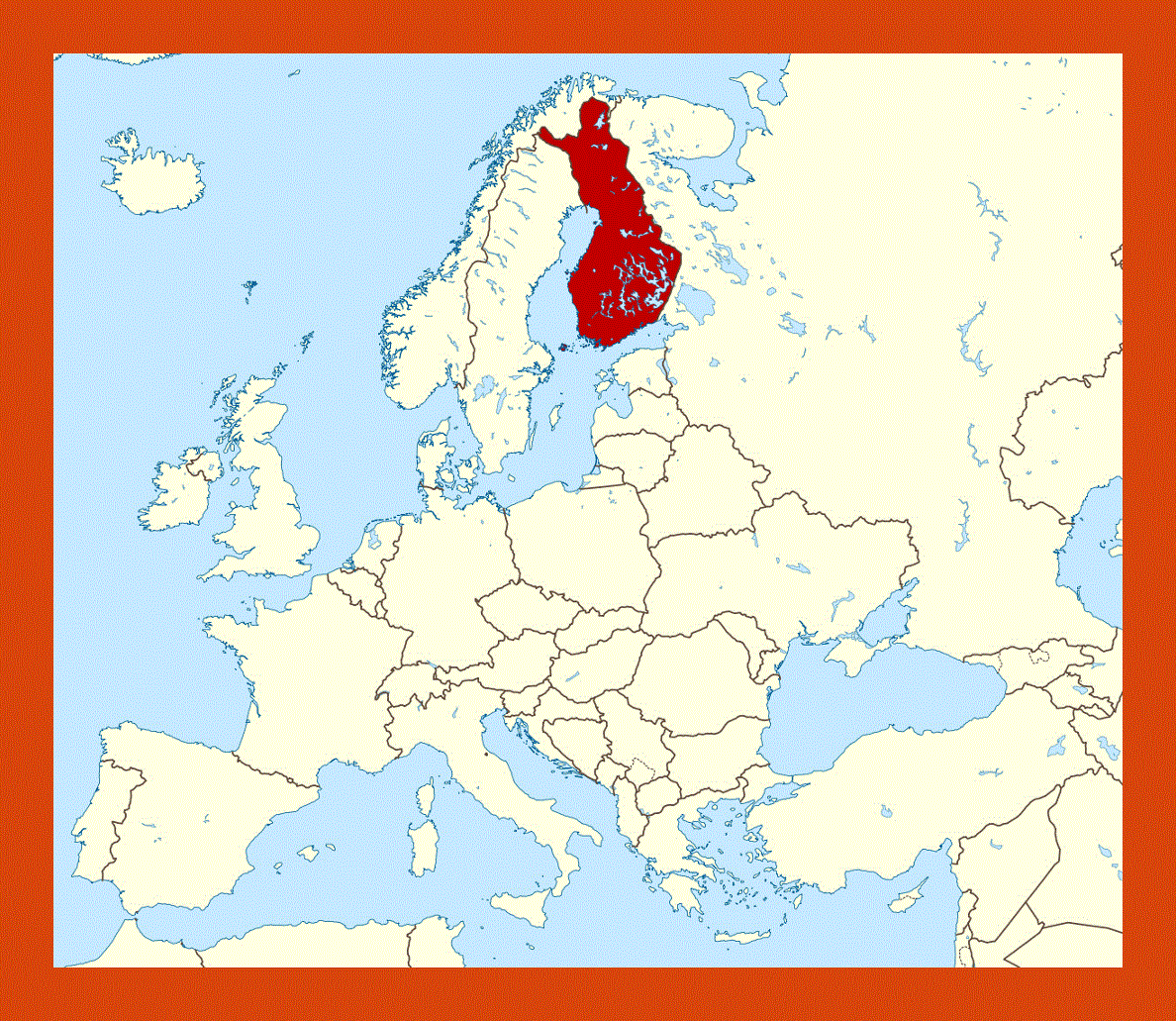 Location map of Finland