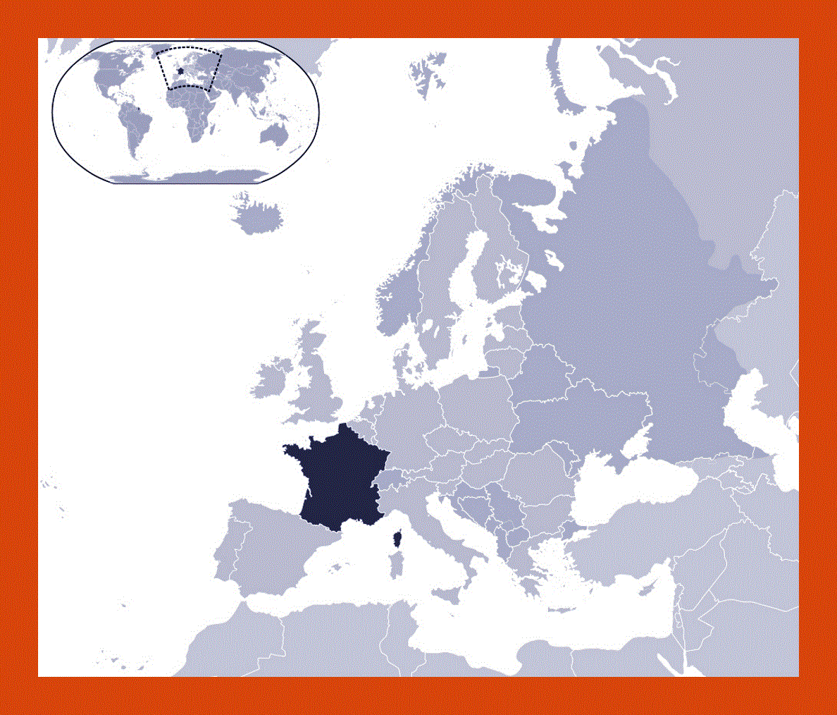 Location map of France