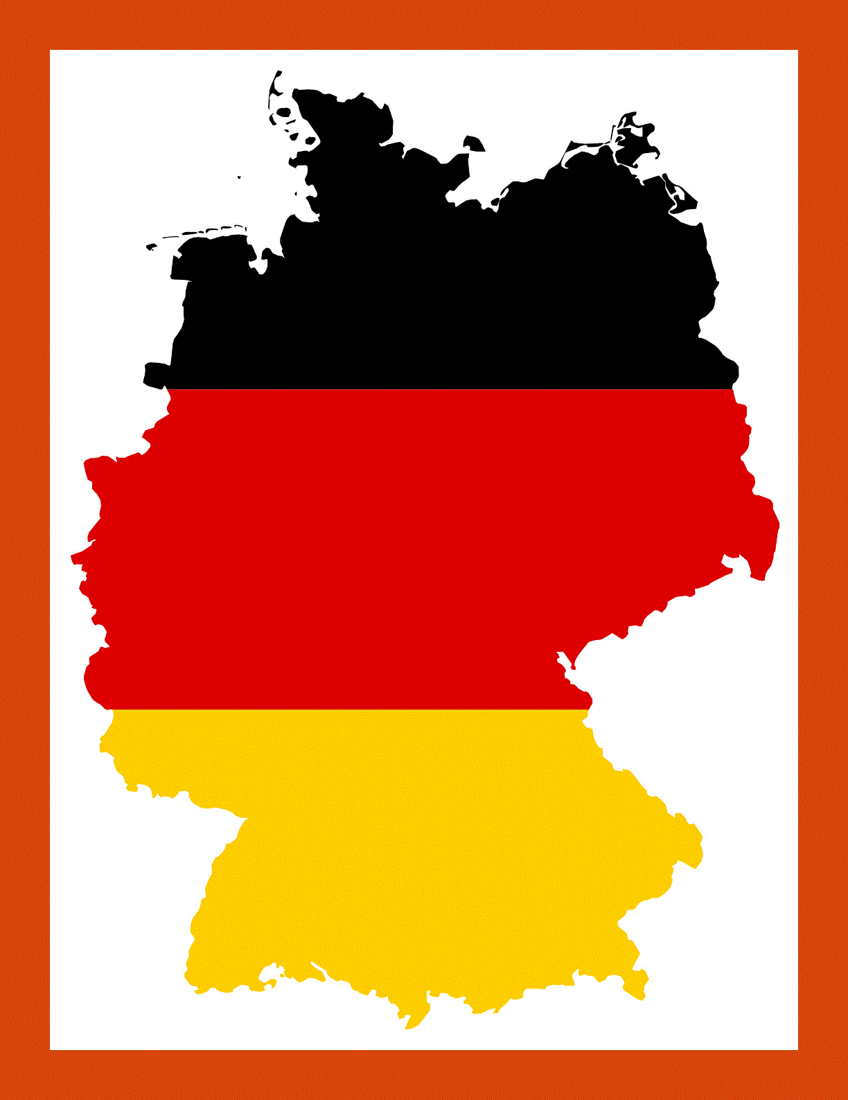 Flag map of Germany