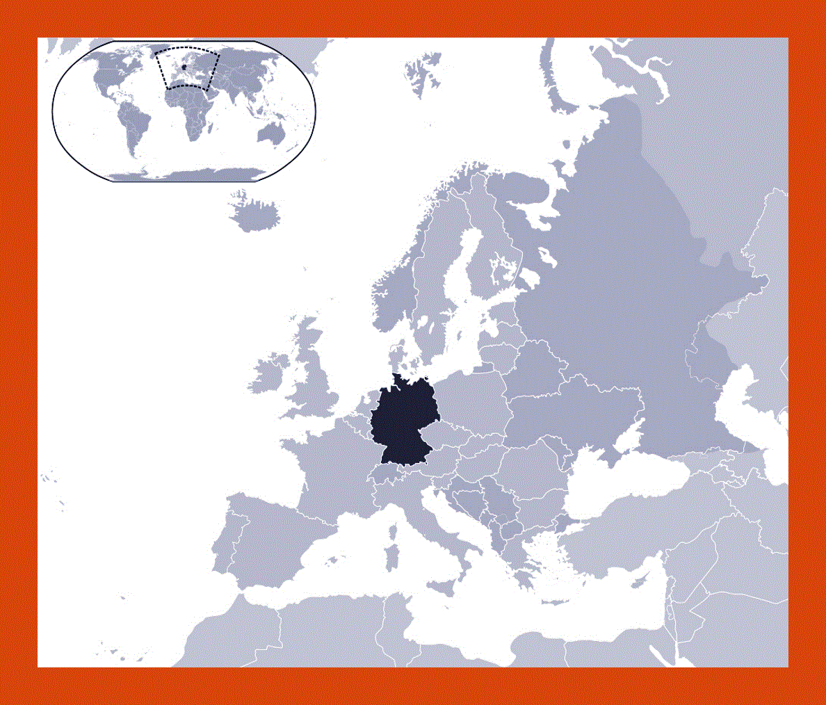 Location map of Germany