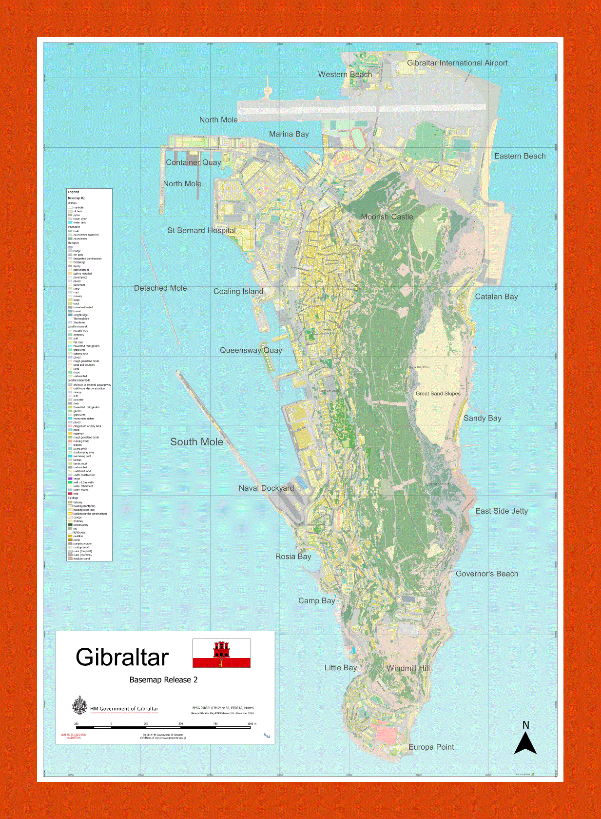 Full map of Gibraltar