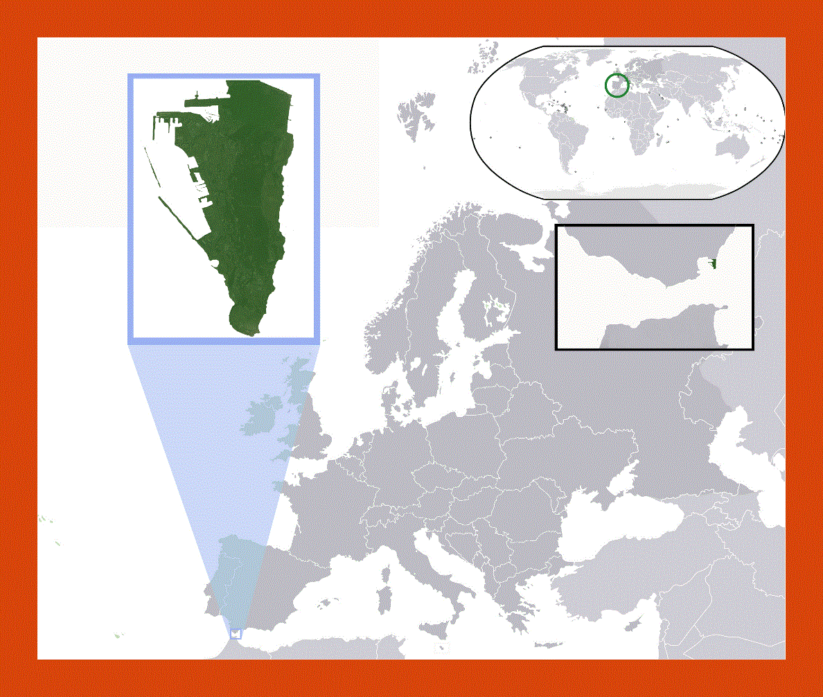 Location map of Gibraltar