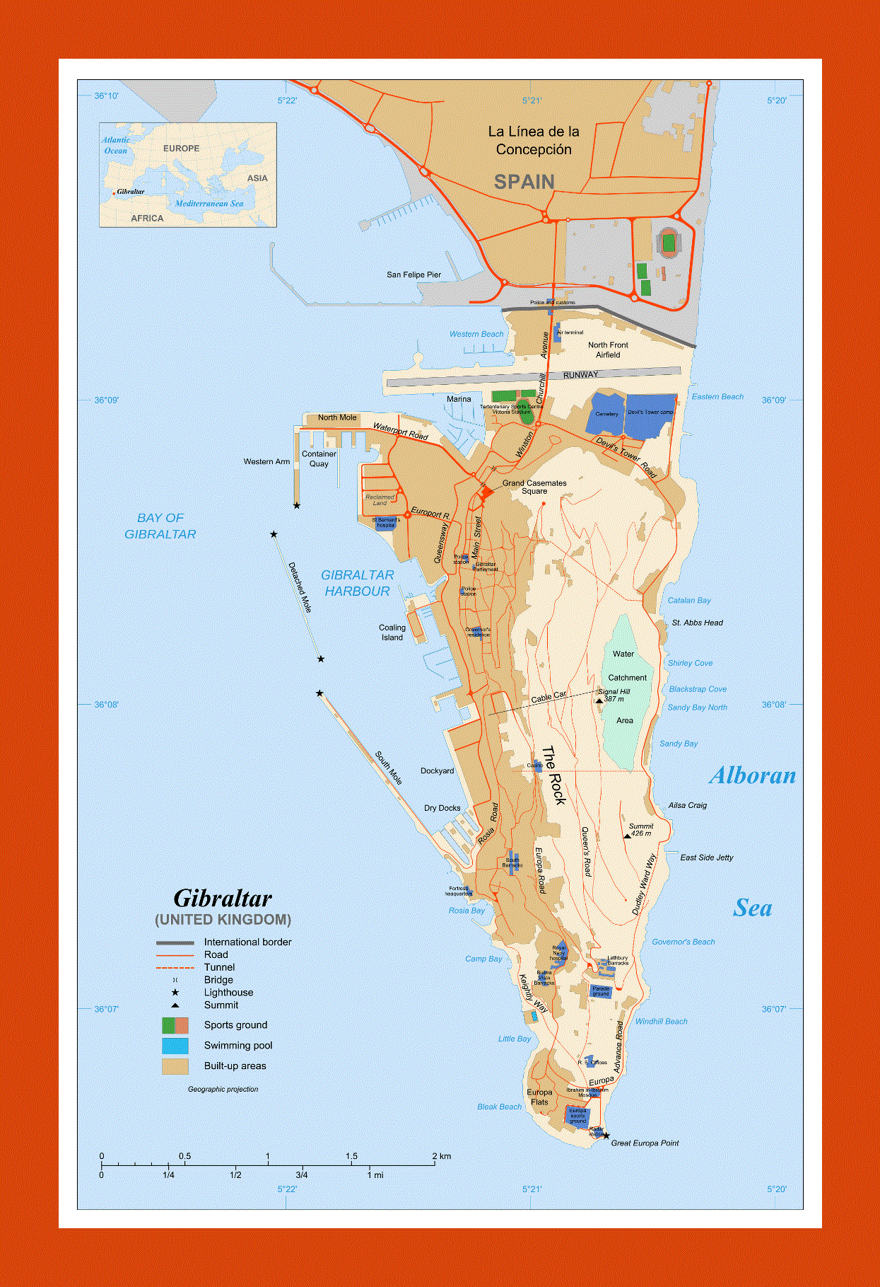 Map of Gibraltar