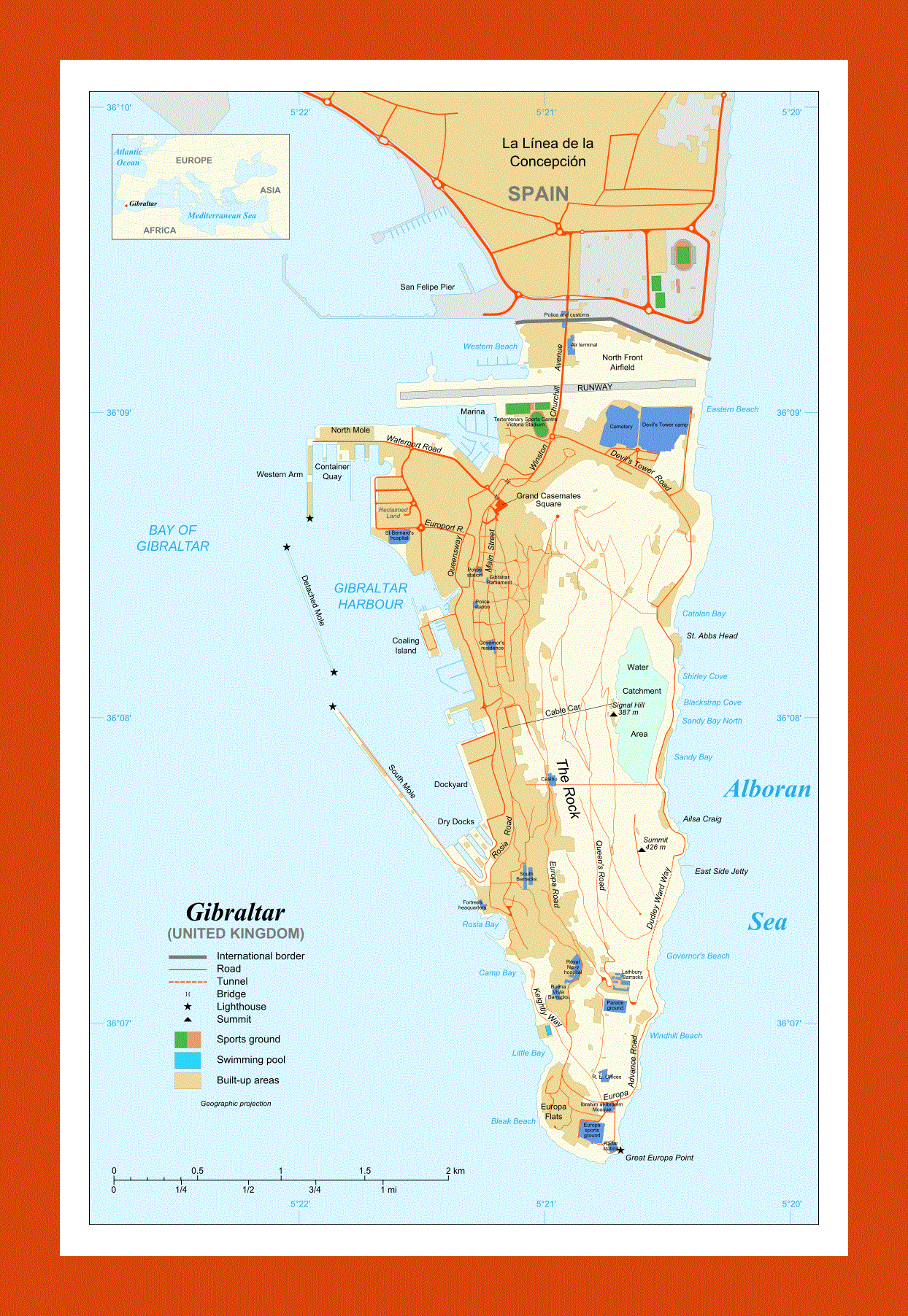 Map of Gibraltar