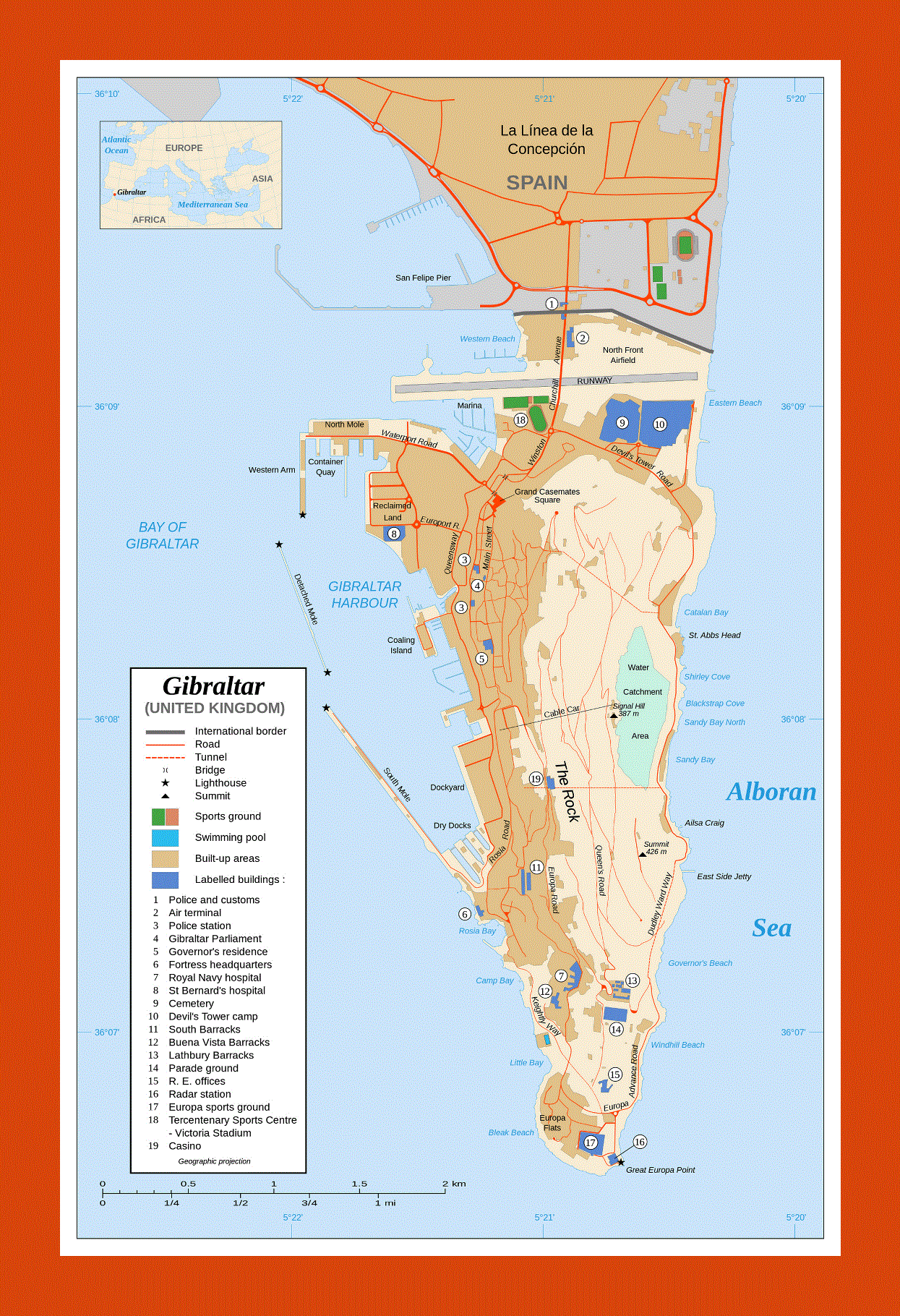 Map of Gibraltar