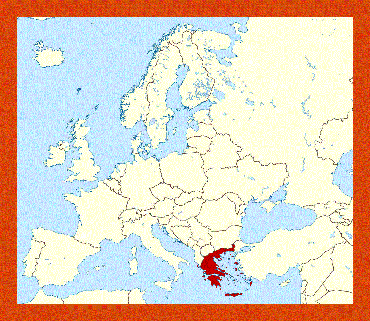 Location map of Greece