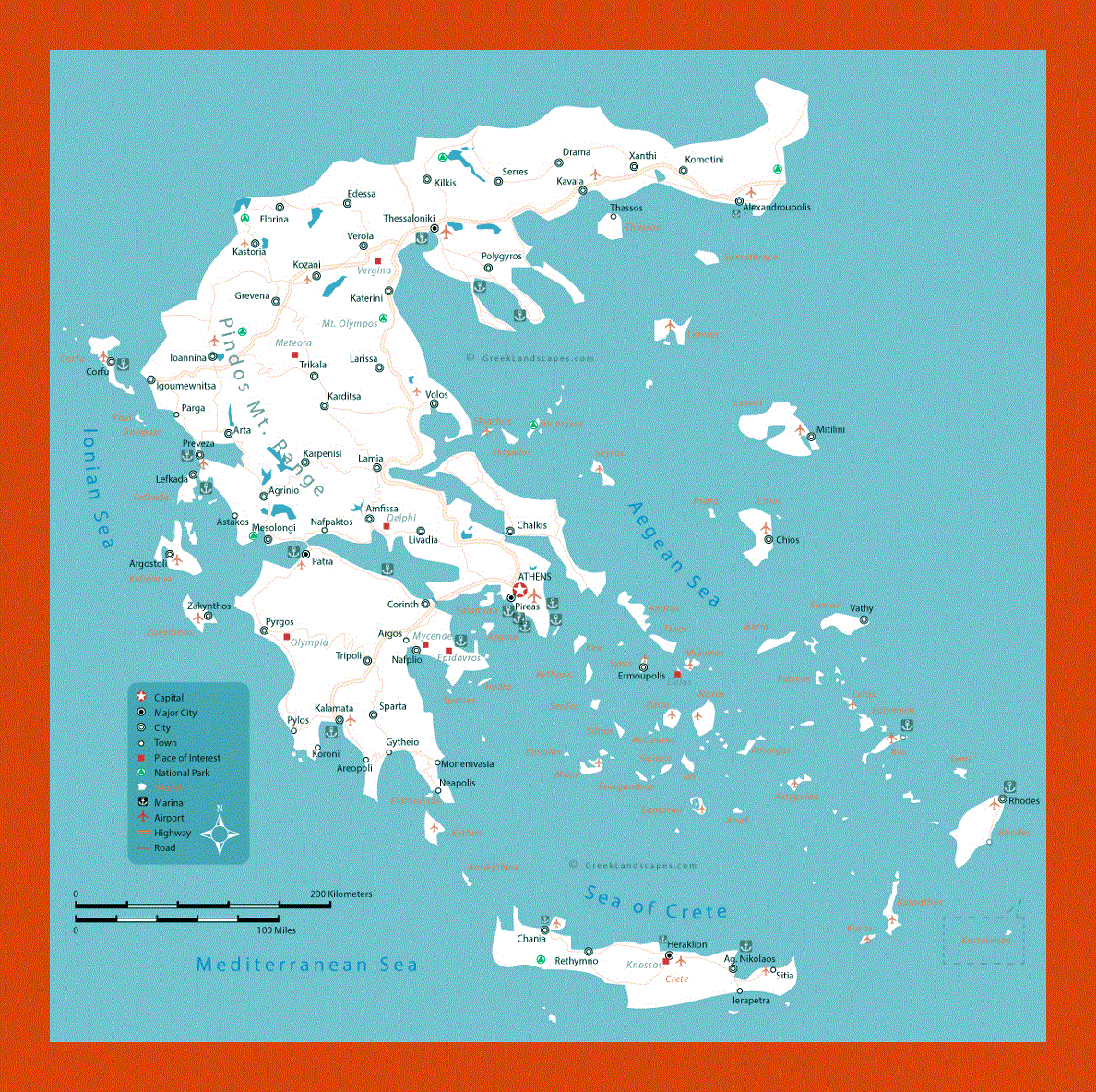 Map of Greece | Maps of Greece | Maps of Europe | GIF map | Maps of the ...