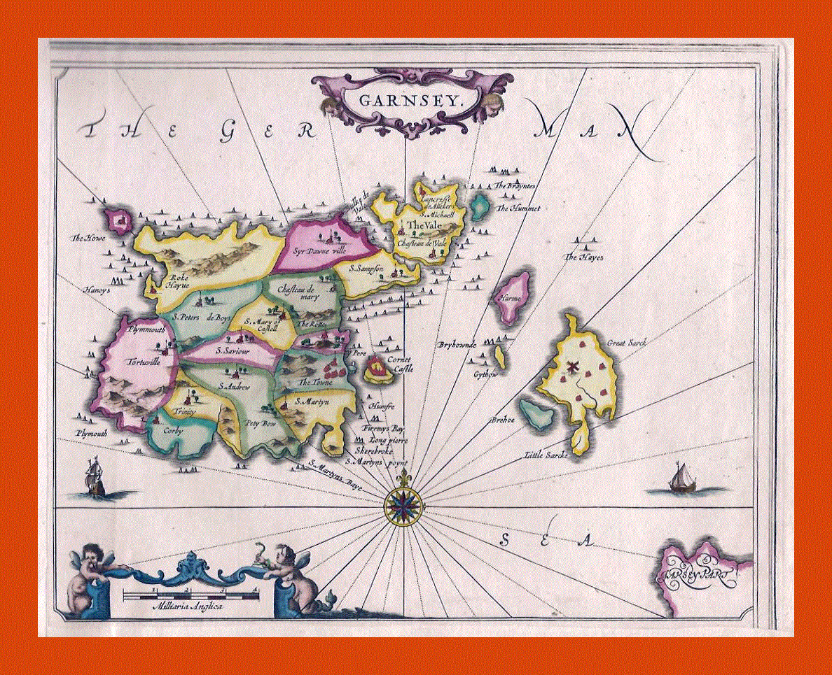 Old administrative map of Guernsey