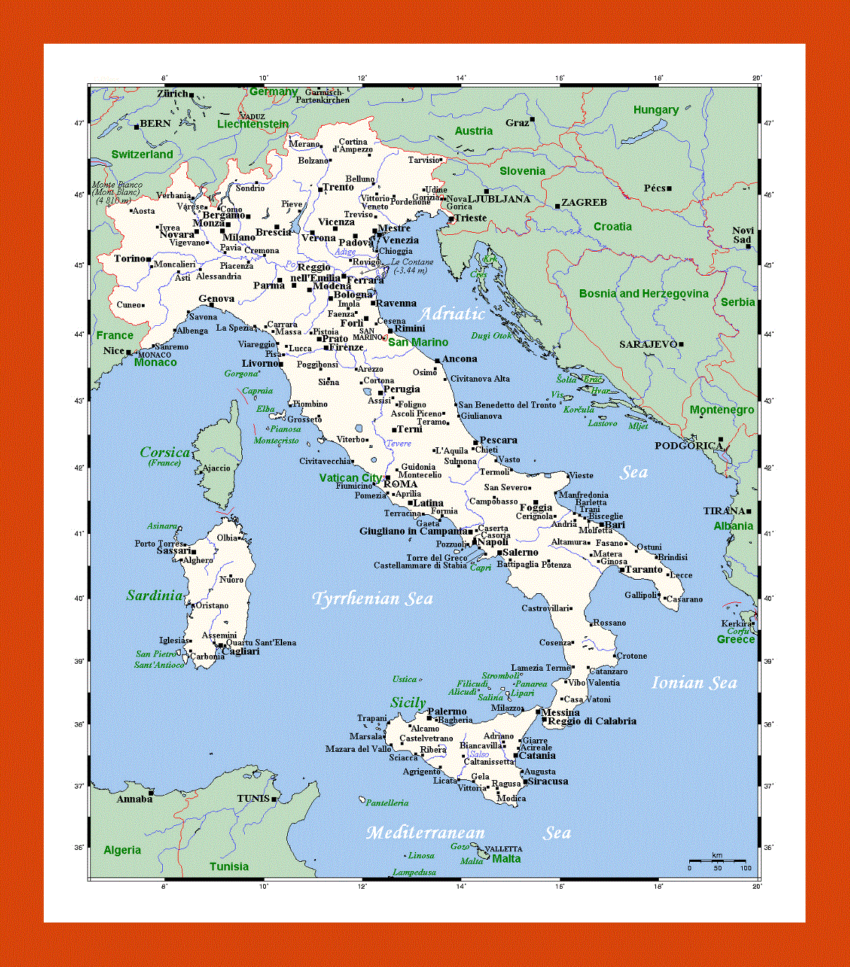 Map of Italy