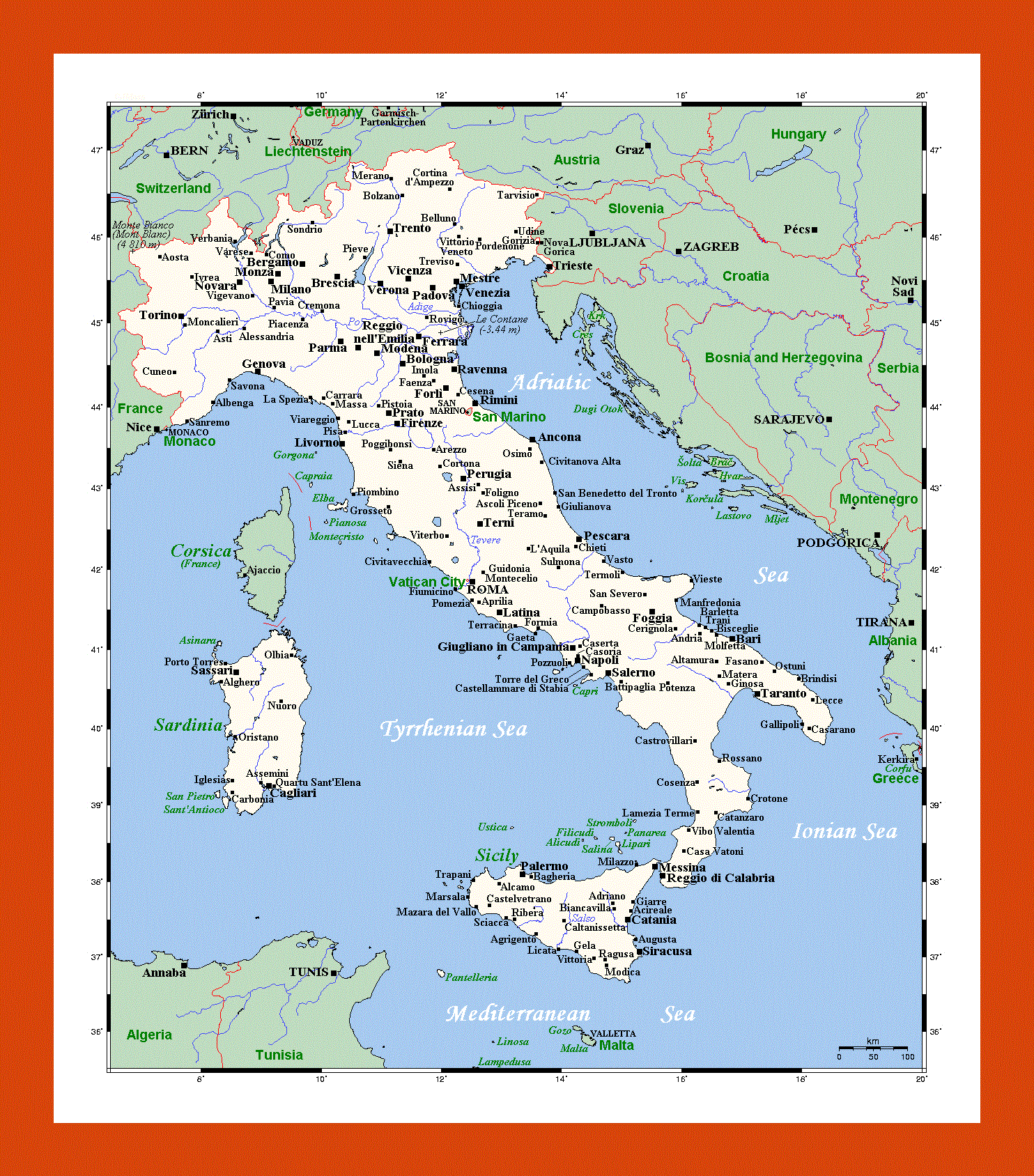 Map Of Italy Maps Of Italy Maps Of Europe Gif Map Maps Of The World In Gif Format Maps Of The Whole World